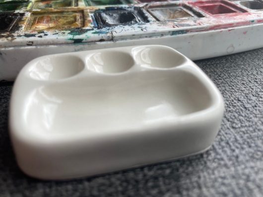 Handmade portable ceramic palette