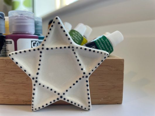 6 wells Star ceramic palette