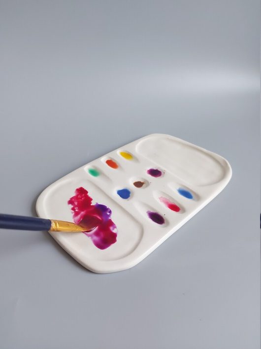 handmade ceramic palette for professionals