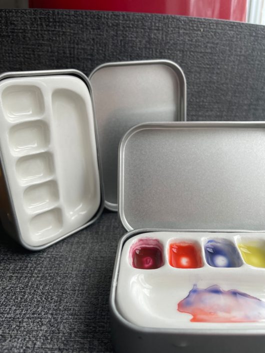 Custom Ceramic Palette With Container