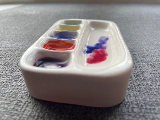 Custom Ceramic Palette With Container