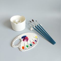 handmade artistic paint palette set