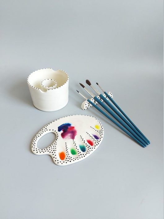 handmade artistic paint palette set