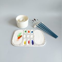 Ceramic Palettes and Water Cups - My Favorite Ceramic Artists